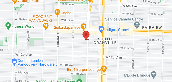 map of 8 1606 W 10TH AVENUE